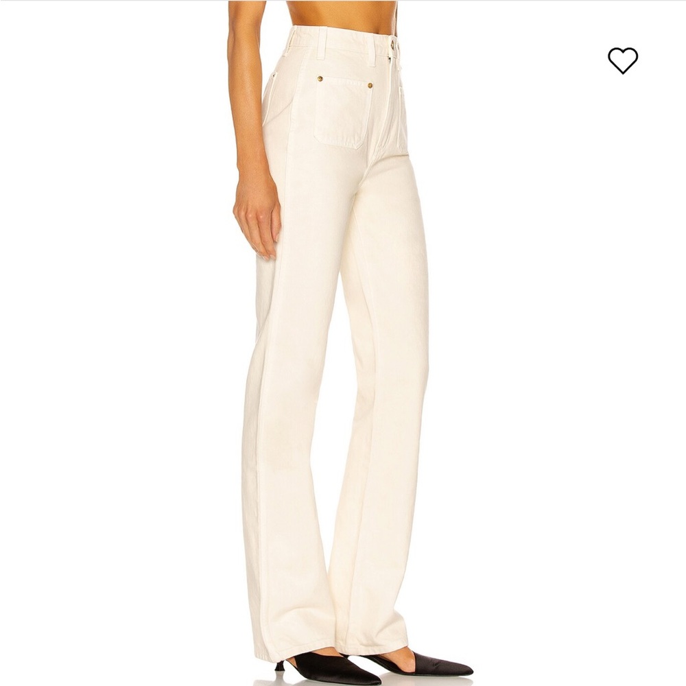 KHAITE Women's Cream Jeans Size 29 - Picture 7 of 12